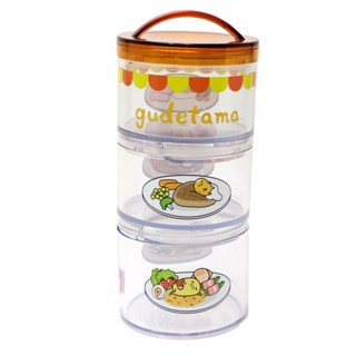 กล่องใส่อาหาร Gudetama Bottle-Shaped Lunch Box แบรนด์ Skater Japan ทำจากเรซิ่น/ซิลิโคน มี 3 ชั้น