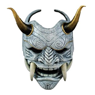 Adult Unisex Halloween Face Masks Japanese Hannya Demon Oni Samurai Noh Kabuki Prajna Devil Mask Latex Party Masks