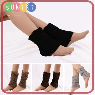 SUKIKI Leg Warmer Stockings Knitted Trim Leg Sleeve Ankle Toppers