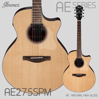 กีตาร์โปร่งไฟฟ้า Ibanez AE Series รุ่น AE275SPM-NT