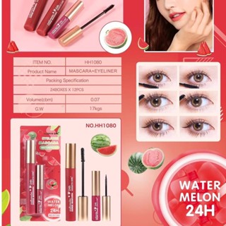 เซตมาสคาร่า+อายไลเนอร์ 2in1 masecara+eyelinet มาสคาร่าปัดขนตา มาสคาร่ากันน้ำ อายไลเนอร์เขียนลื่น กันน้ำ กันเหงื่อ