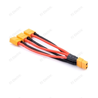 คอนเนคเตอร์แบตเตอรี่ คอนเนคเตอร์ XT60 พร้อมสายไฟขนาด 14 AWG แบบ 1ตัวผู้/2ตัวเมีย หรือ 2ตัวผู้/1ตัวเมีย ความยาว 10 cm