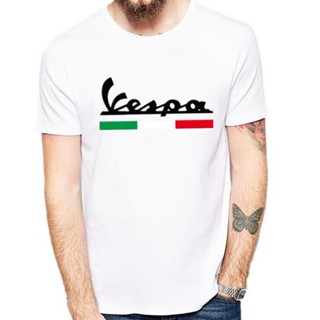 เสื้อยืดแขนสั้นลําลอง พิมพ์ลายธงชาติอิตาลี Vespa ขนาดใหญ่ คุณภาพสูง แฟชั่นฤดูร้อน สําหรับผู้ชาย