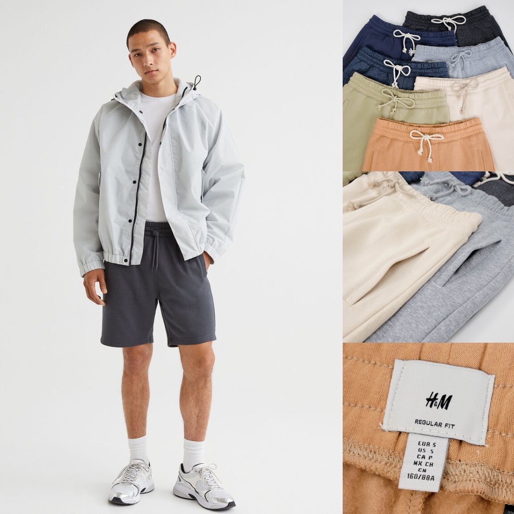 Hnm SWEATSHORT FLEECEE กางเกงขาสั้นยาง WAIST RELAX TROUSERS SA407