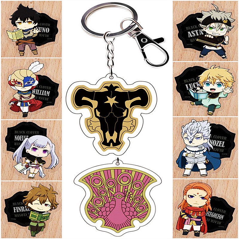 พวงกุญแจอะคริลิค จี้ฟิกเกอร์ Black Clover Asta Yuno Grinbellor Noell Silva Mimosa Vermilion สําหรับเก็บสะสม