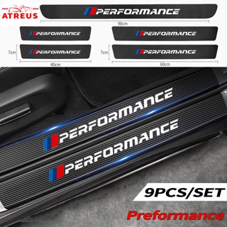 BMW Performance สติกเกอร์คาร์บอนไฟเบอร์ ป้องกันรอยขีดข่วน สำหรับ  ติดประตูรถยนต์ Threshold stickers to prevent trampling