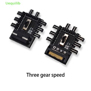 Uequilib อะแดปเตอร์ควบคุมความเร็วพัดลม 1 เป็น 8 3Pin Pwm SATA Molex 4PIN SATA