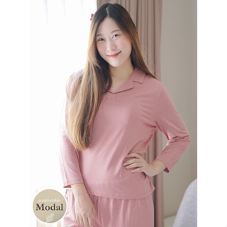 Unifriend Thailand ชุดนอนผู้หญิงแขนขายาว Modal Woman Pink