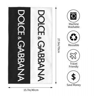 Dolce &amp; Gabbana (2) ผ้าขนหนู ทรงสี่เหลี่ยม ขนาด 70x40 ซม. สําหรับออกกําลังกาย โยคะ วิ่ง กลางแจ้ง