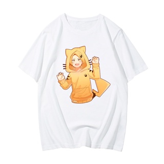 เสื้อคู่ ฮีโร่ของฉัน Academia Tshirt Kaminari Denki คอสเพลย์เสื้อยืดอะนิเมะชุดผู้ชายการ์ตูนท็อปส์ซู Boku No Her