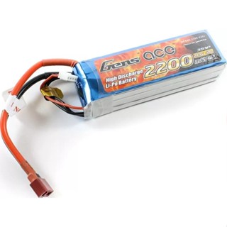 แบตเตอรี่ Lipo 3S 11.1V 2200mA 60C-120C 3S1P หัวต่อ T-Plug, ดีน ยี่ห้อ Gens ACE สำหรับ รถ เรือ เครื่องบิน เฮลิคอปเตอร์RC