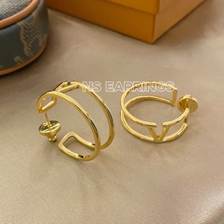 NS.EARRINGS | NS569 - VLOGO SIGNATURE METAL EARRINGS