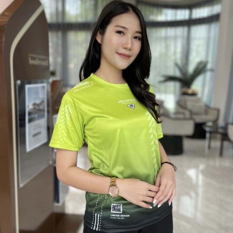 พร้อมสต็อกรอบคอสบายๆกีฬาunisex Jersey Journeyเสื้อยืดผู้หญิงOriginal Jersey (JBWพิมพ์): Microกีฬาผ้า