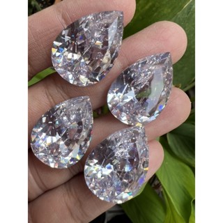 cz white 18x25mm Pear 1 pieces