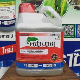 กลูโพซิเนต,กลูโฟซิเนต-แอมโมเนียม15,คชาบาส(Glufosinate-ammonium15%W/V SL)เนื้อยาเข้มข้นมาก4ลิตร