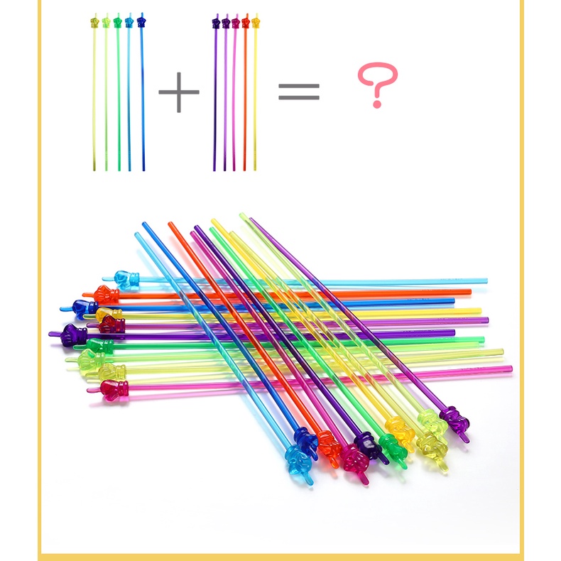 10 สี Early Education อ่าน Stick Montessori การสอนตัวชี้สําหรับห้องเรียนไวท์บอร์ดกระดานดําเด็กการเรียนรู้ Aid - รูปที่ 5