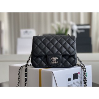 พรี​ ราคา9100 Chanel Flap Mini กระเป๋าโซ่ หนังวัวกระเป๋าสะพาย