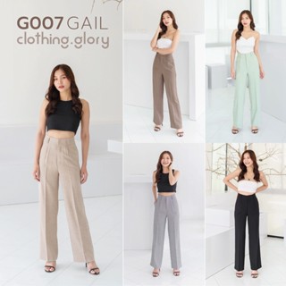 👑New Hot Item💎เกล007ยาว40.5-41ขากระบอกใหญ่(ตามสัดส่วนไซว์) เอวสูง  ผ้าสลาฟ  🔥New 🔥พร้อมส่ง