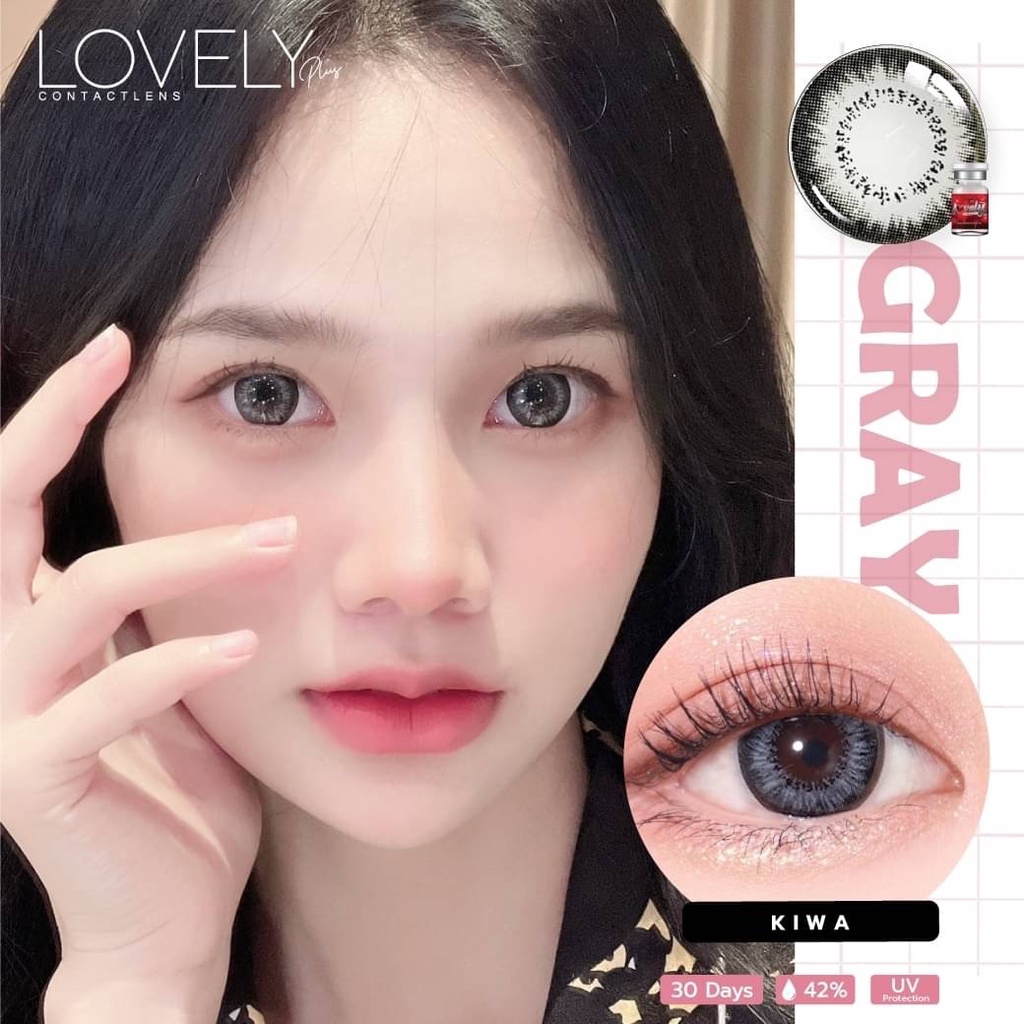 🔥คอนแทคเลนส์🔥ขนาดบิ๊กอาย✨Kiwa✨ Brown / Gray / Black (Lovelylens)