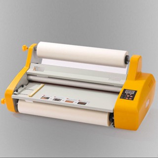 Laminator เครื่องเคลือบลามิเนต A3 - เคลือบเอกสาร การ์ด อุตสาหกรรม เคลือบพร้อมกันทั้งหน้าหลัง 4 ลูกกลิ้ง ฟิล์มม้วน BOPP