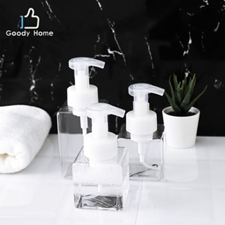 Goody Home จำหน่ายแยก 2 แบบ ขวดปั๊มพลาสติกใสเพื่อจ่ายสบู่เหลว ครีมอาบน้ำ ผลิตฟองโฟมได้ ขนาด 250Ml หรือ 400 Ml