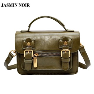 Jasmin NOIR กระเป๋าถือ กระเป๋าสะพายไหล่ สะพายข้าง หนัง PU สไตล์เรโทร สําหรับสตรี