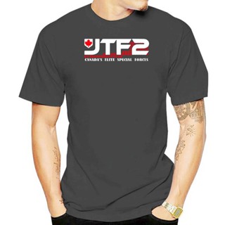 เสื้อยืด cotton เสื้อยืดคอกลม 2022 แฟชั่น แมนเนน JTF2 คานาเดส สเปเชียล โอปส์ คราชต์ มิลิแทร์ แมนเนน ซวาร์เต เสื้อยืด Maa