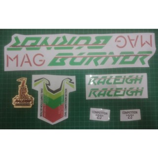 สติกเกอร์ใส พิมพ์ลาย BMX Raleigh Mag Burner Oval สําหรับติดตกแต่ง