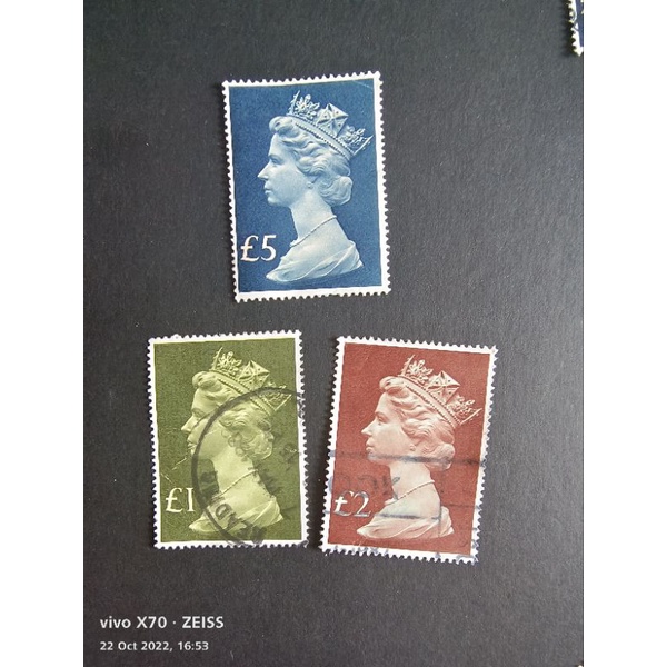 UK04 สหราชอาณาจักร definitive Queen Elizabeth มูลค่าสูงใช้