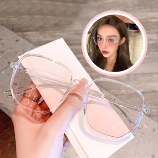 บลัชออน สีชมพู ป้องกันแสงสีฟ้า แว่นตาป้องกันรังสี แว่นตาสายตาสั้น กรอบแว่นตา ธรรมดา แฟชั่นเกาหลี ตาข่าย กรอบแว่นตา สําหรับผู้หญิง
