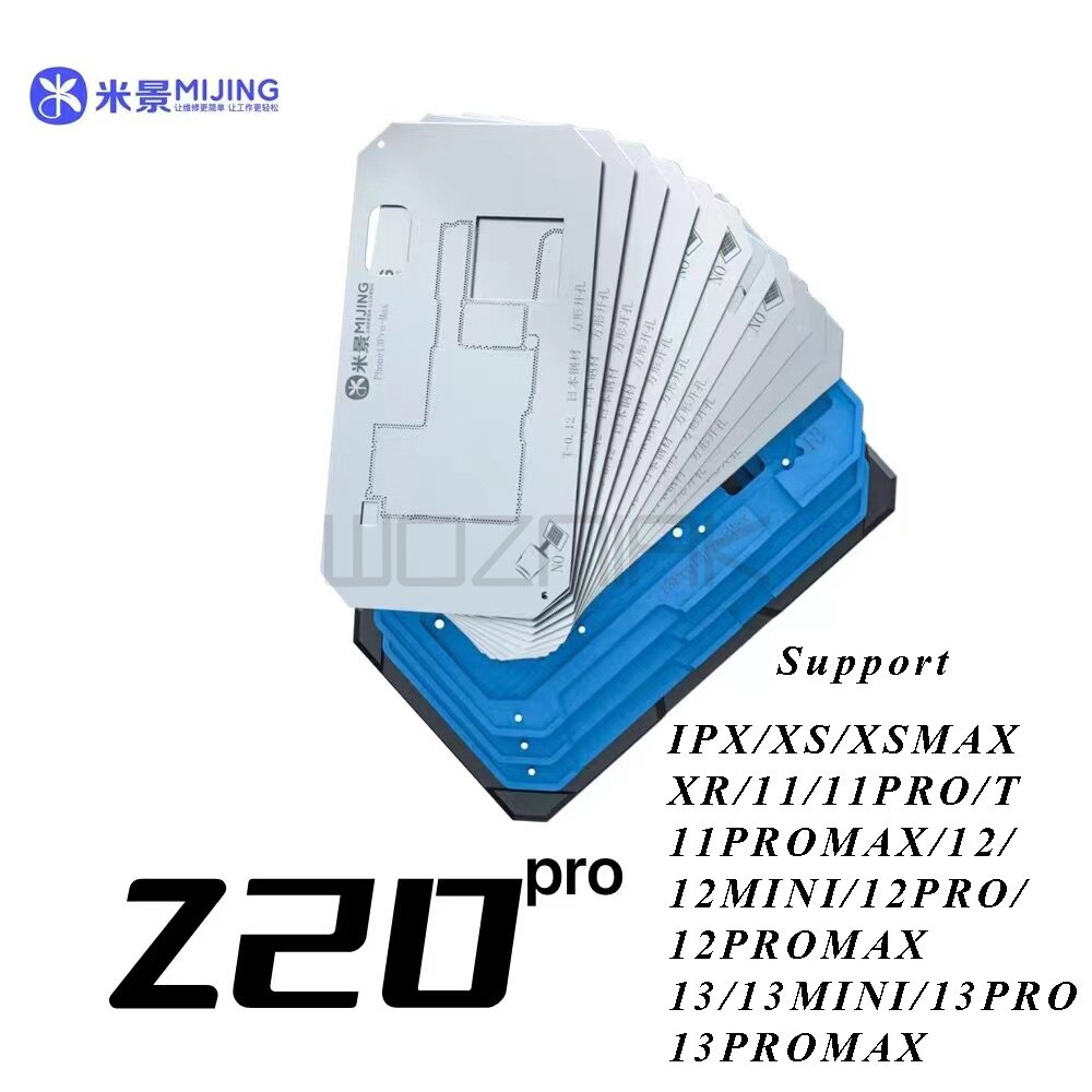 Mijing Z20 pro 14IN 1 เมนบอร์ดแพลตฟอร์มบัดกรี พร้อมลายฉลุ สําหรับ iPhone X-13 pro max