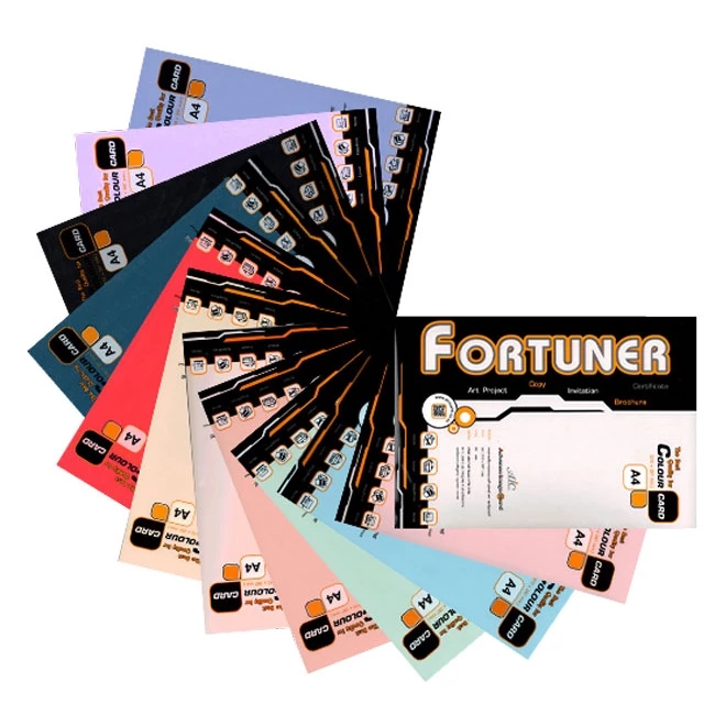 กระดาษ A4 การ์ดหอม Fortuner 180 แกรม 50แผ่น พื้นเรียบ