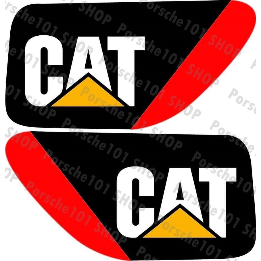 สติ๊กเกอร์ Caterpillar CAT ติดซ้าย/ขวา (2 แผ่น)
