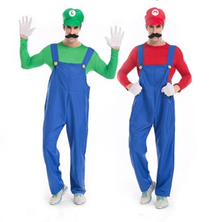 ชุดคอสเพลย์ Mario Luigi Bros Plumber แฟนซี ฮาโลวีน สําหรับผู้ชาย