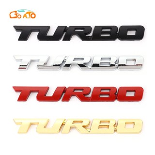 GTIOATO โลโก้ TURBO โลโก้รถ ตราสัญลักษณ์ โลโก้ติดรถยนต์ สติ๊กเกอร์โลโก้รถ เทอร์โบชาร์จเจอร์ โลโก้ติดรถยนต์สําหรับ บุคลิกภาพ Logo โลโก้ โลหะผสมสังกะสี ของแต่งรถ ตกแต่งรถยนต์