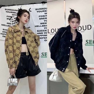 เสื้อ jacket GG ผ้าทอ