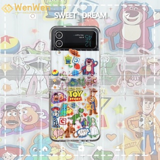 เคสโทรศัพท์มือถือ ลาย Wenwen Suitcase Story พร้อมกระดาษแข็ง สําหรับ Samsung Z Flip4 Z Flip3