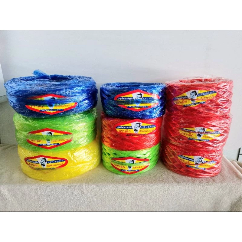 เชือกฟาง เชือกฟางคละสี เชือกผูกทั่วไป ราคาเริ่มต้น9บาท ตราเด็ก