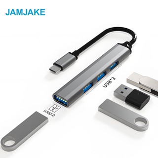 JAMJAKE USB HUB Type C ฮับ USB 4 พอร์ตฮับ 3.0 USB C HUB 4 in 1 อะแดปเตอร์ฮับ สำหรับ PC แล็ปท็อปอุปกรณ์เสริมคอมพิวเตอร์