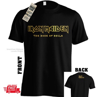 เสื้อยืด ผ้าฝ้าย พิมพ์ลายโลโก้ Iron Maiden Heavy Metal Band Metallica Ledzeppelin สําหรับผู้ชาย