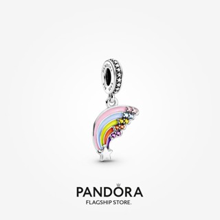 Pandora เครื่องประดับเงิน จี้สายรุ้ง หลากสี w1022