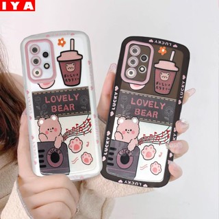 เคสโทรศัพท์มือถือ ซิลิโคนนุ่ม ใส ลายหมีน่ารัก สําหรับ Samsung A04S A13 A23 A02S A03 A03S A30S A11 A12 A51 A30 A50 A52 A20S A10S M11 M12 J7 PRIME J7 PRO J4 PLUS Cat PAWS