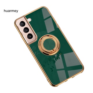 HUARMEY Smooth Mobile Phone Cover Ring Holder Mobile Phone Case Ultra-thin for Samsung S22/S22 Plus/S22 Uitra