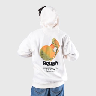 Roughneck HZ048 เสื้อฮู้ดดี้ มีซิป ลาย Became The Bomb สีขาว