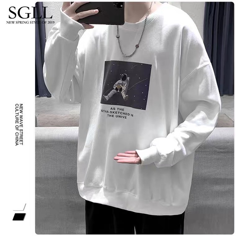 พร้อมส่ง เสื้อ​กัน​หนาว​ สเวตเตอร์ แขนยาว ทรง​หลวม​ ใส่สบาย สุดเท่
