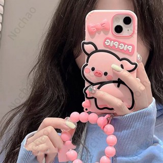 เคสโทรศัพท์มือถือ ซิลิโคน กันกระแทก ลายการ์ตูนหมูสีชมพูน่ารัก สําหรับ Iphone 14 pro max 13 12promax 13 11 xsmax xr