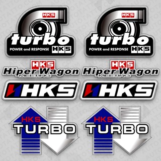 สติกเกอร์ไวนิล ลายโลโก้ HKS Turbo Hiper Wagon Racing สําหรับตกแต่งรถยนต์