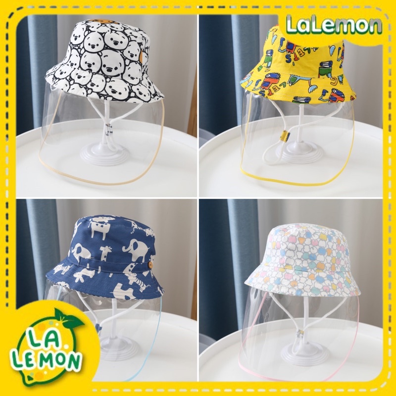 CLEARANCE SALE LaLemon หมวกปีกกันไวรัส หมวกเฟซชิวเด็ก สำหรับ 0-2 ปี สินค้าพร้อมส่ง เฟซชิวถอดออกได้ ขนาดรอบหัว 50 cm