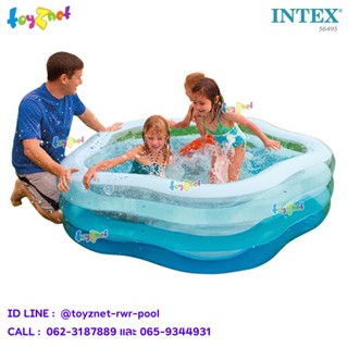 Intex สระน้ำ เป่าลม ห้าเหลี่ยม ซัมเมอร์คัลเลอร์ส 1.85x1.80x0.53 ม. รุ่น 56495