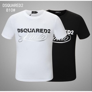 เสื้อยืด oversize 22 FW ฤดูร้อน 1964 Dsquared2 ผู้ชาย / ผู้หญิงฮิปฮอปคอกลมเสื้อยืดแขนสั้นผ้าฝ้ายหัวรถจักรพิมพ์จดหมายลําล